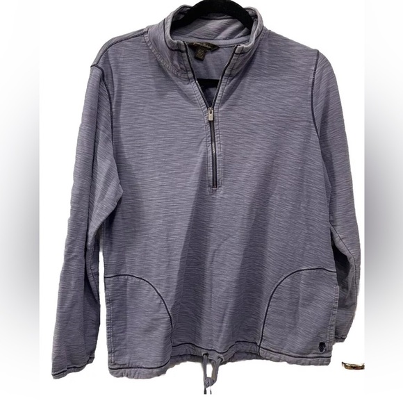 Tommy Bahama Womens Blue Lightweight Full Zip Mock Neck Sweatshirt Medium - Picture 2 of 14